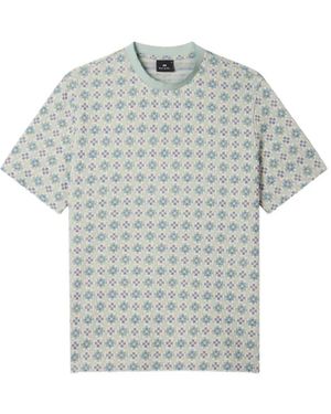 Paul Smith Geo Tile Patterned Short-Sleeve T-Shirt - Grey