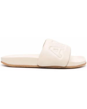 Ambush Logo-Quilted Slides - White