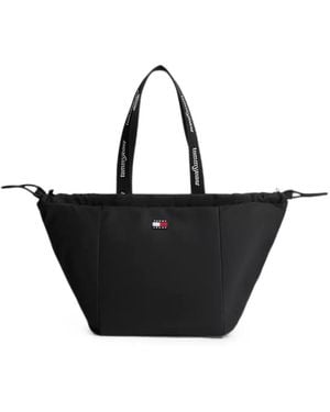 Tommy Hilfiger Logo-Patch Drawstring Tote Bag - White