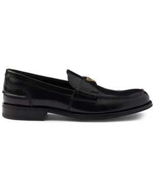 Prada レザーローファー - ブラック