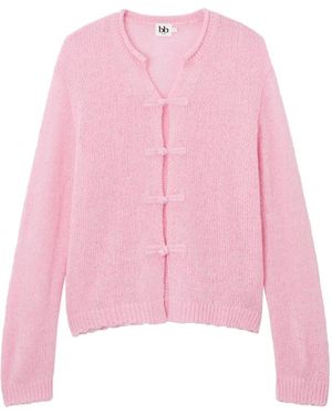 B+ AB Buttoned Cardigan - Pink