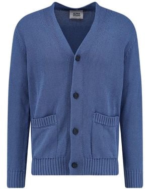 Alpha Studio V-Neck Cardigan - Blue