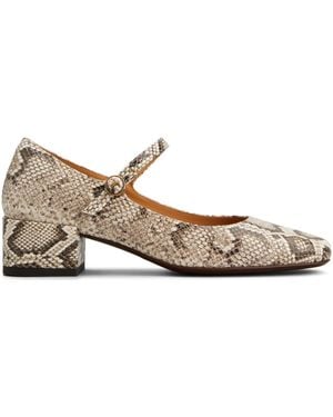 Tod's Pumps Con Effetto Serpente - Neutro