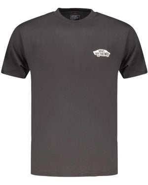 Vans Camiseta De Algodón Con Logo Estampado - Negro