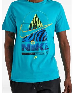 Nike T-Shirt mit grafischem Print - Blau