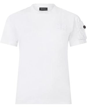 DSquared² D2 Upside Down Just Right Fit T-Shirt - White
