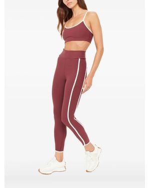 The Upside Samara Bowie Contrast Trim Sports Bra - Red
