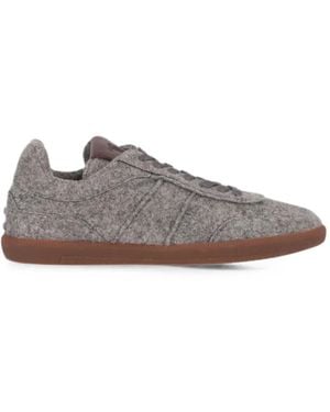 Tod's Gommino-Detail Lace-Up Trainers - Grey