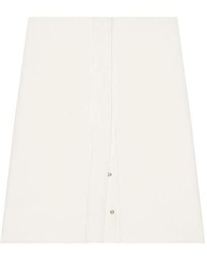 Courreges Mini-Rok Met Drukknoop - Wit