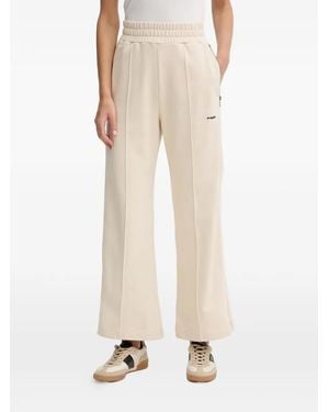 Pinko Logo-Embroidered Track Trousers - Natural