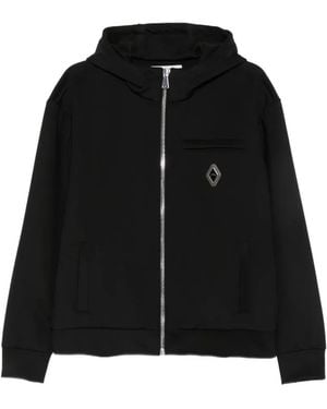 Yes London Logo-Plaque Hoodie - Black