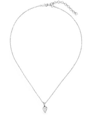 Yoj Heart-Pendant Cable-Link Necklace - White