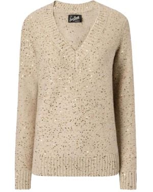 Mc2 Saint Barth V-Neck Jumper - Natural