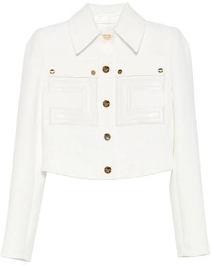 Elisabetta Franchi Jacke aus Krepp - Weiß
