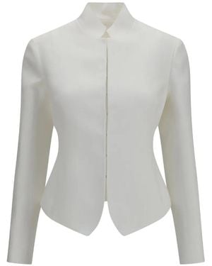 The Row Brianda Linen Jacket - White
