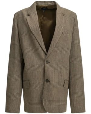 Soeur Hermosa Check-Pattern Blazer - Green