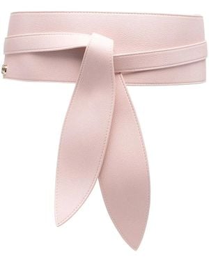 Twinset Logo-Plaque Wraparound Belt - Pink