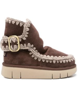 Mou Bounce Stiefel Mit Schnallenriemen - Braun