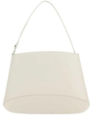Low Classic Leren Shopper - Wit