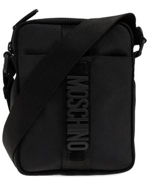 Moschino Logo-Detail Messenger Bag - Black
