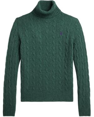 Polo Ralph Lauren ケーブルニット タートルネックセーター - グリーン