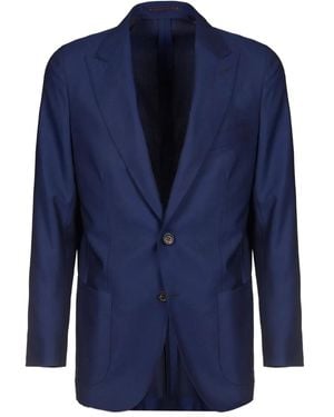 Bagnoli Sartoria Napoli Single-Breasted Blazer - Blue