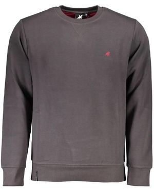 U.S. Grand Embroidered-Logo Crew-Neck Sweatshirt - Grey