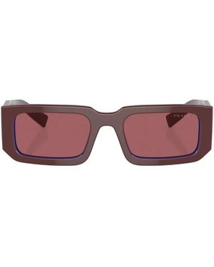 Prada Occhiali Da Sole Squadrati - Rosso