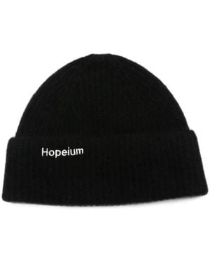 HOPEIUM Gorro De Canalé Con Logo Bordado - Negro