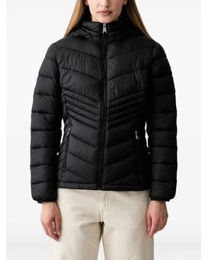 DKNY Plumífero Con Capucha - Negro