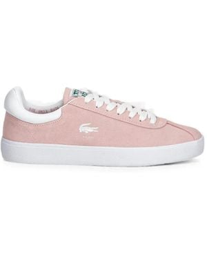 Lacoste Logo-Print Sneakers - Pink