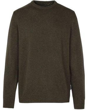 Barbour Elbow-Patch Wool Sweater - Green