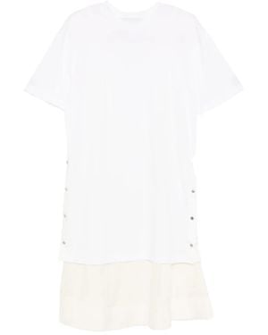 3.1 Phillip Lim Crew Neck Short-Sleevees Dress - White