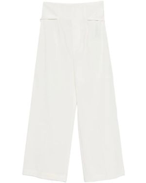 Erika Cavallini Semi Couture Ti-Detail Trousers - White