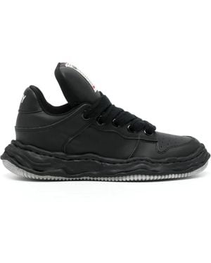 Maison Mihara Yasuhiro Wayne Og Sole Leather Trainers - Black