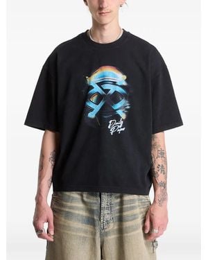 Daily Paper Shield Helmet Graphic-Print T-Shirt - Black