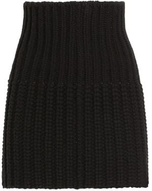 Dolce & Gabbana Ribbed-Knit Mini Skirt - Black