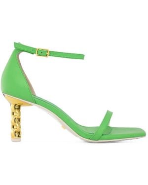 Kat Maconie Chain-Link Heel Sandals - Green