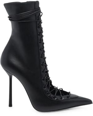 Le Silla Colette Lace-Up Ankle Boots - Black