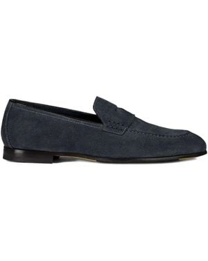 Doucal's Suede Slip-On Loafers - Blue