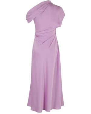 Jonathan Simkhai Draped One-Shoulder Dress - Purple