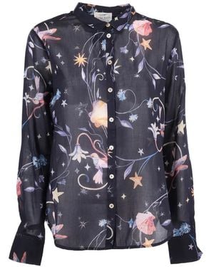 forte_forte Camisa Deliverance Con Estampado Floral - Azul