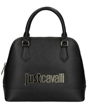 Just Cavalli Logo-Plaque Tote Bag - Black