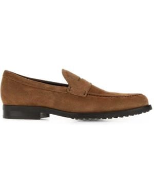 Tod's Suede Penny-Slot Loafers - Brown