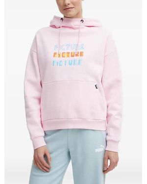 Picture Bail Long-Sleeve Hoodie - Red