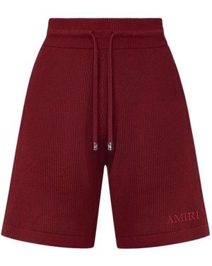 Amiri Short De Sport À Logo Brodé - Red