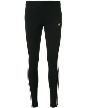 adidas Leggings Con Righe Laterali - Black