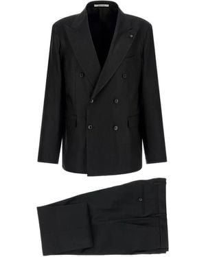 Tagliatore Vesuvio Double-Breasted Suit - Black