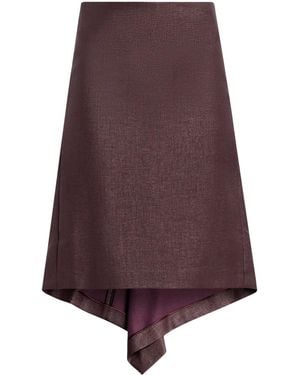 Ferragamo Asymmetric Midi Skirt - Purple