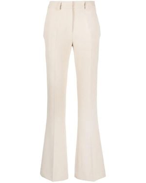 Blanca Vita Flared Crepe Trousers - Natural